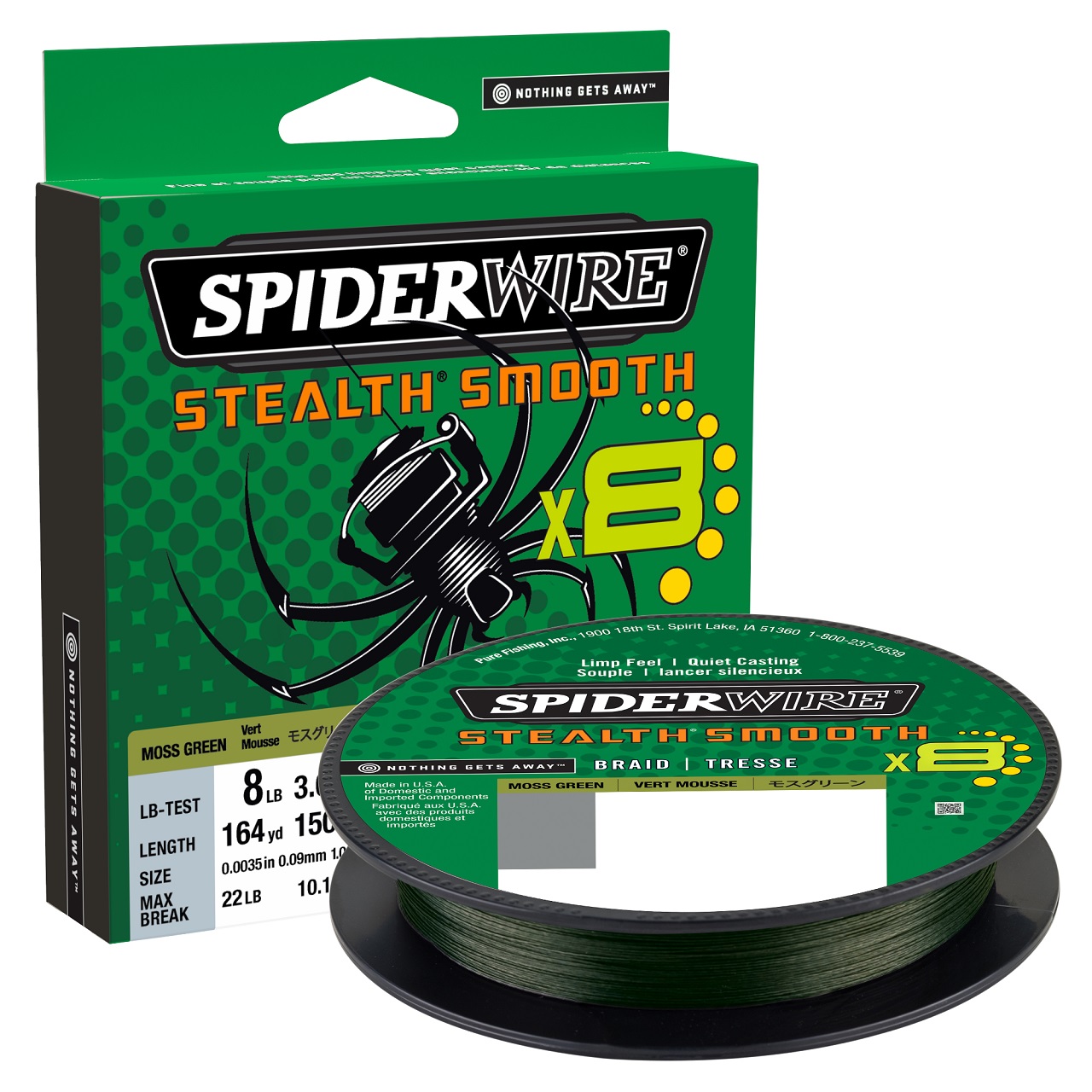 SpiderWire Stealth Smooth x8 Moss Green 150 mt 1515228.jpg