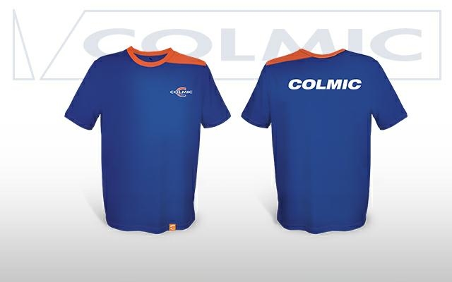 colmic T-SHIRT: BLUE/ ORANGE ABT016A.jpg