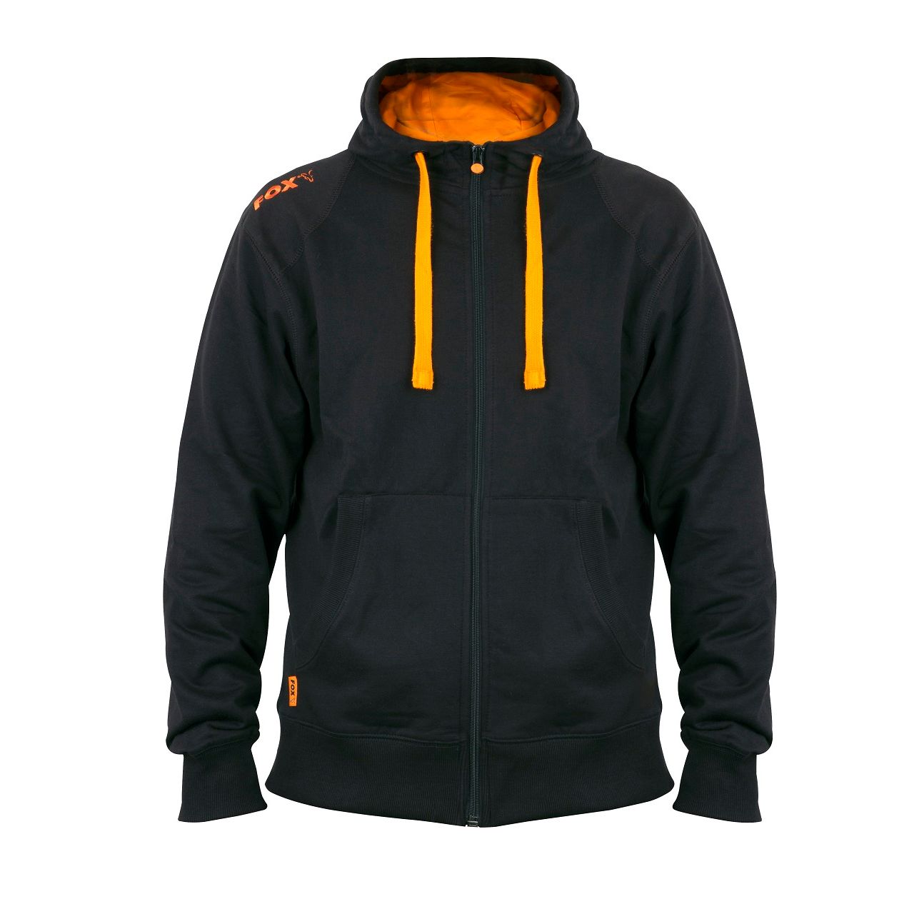 fox LIGHTWEIGHT ZIPPED HOODY BLACK/ORANGE CPR783.jpg