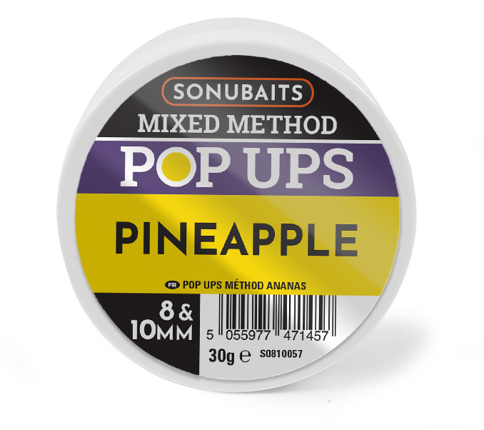 Sonubaits SONU MIXED METHOD POP UPS PINEAPPLE 8 &10MM S1810057.jpg