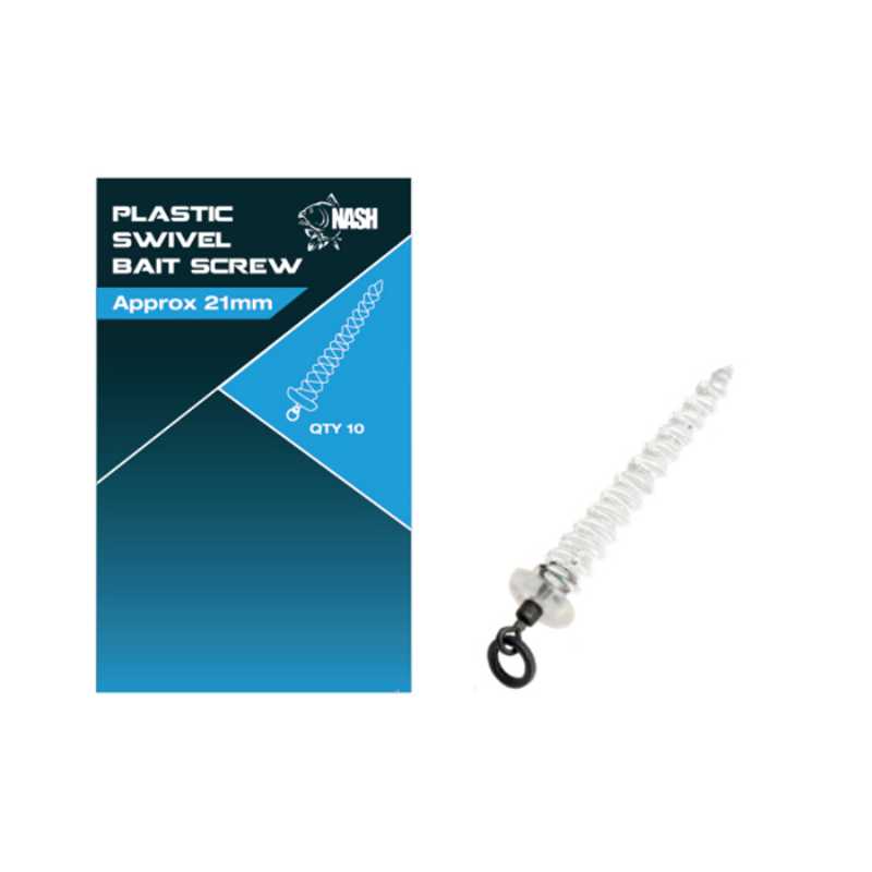 Nash Plastic Swivel Bait Screw 21mm T8099.jpg